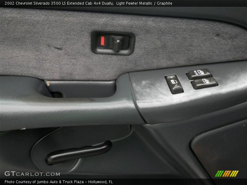 Light Pewter Metallic / Graphite 2002 Chevrolet Silverado 3500 LS Extended Cab 4x4 Dually