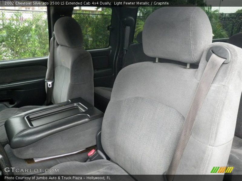 Light Pewter Metallic / Graphite 2002 Chevrolet Silverado 3500 LS Extended Cab 4x4 Dually