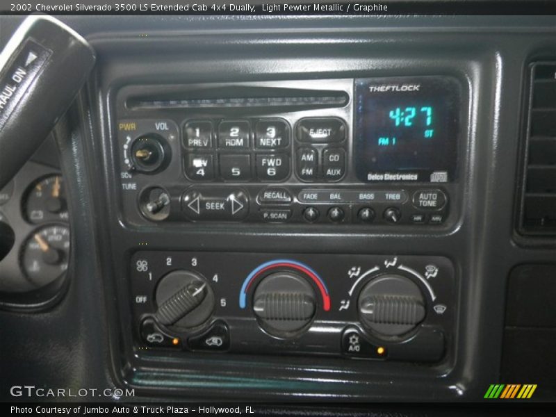 Light Pewter Metallic / Graphite 2002 Chevrolet Silverado 3500 LS Extended Cab 4x4 Dually