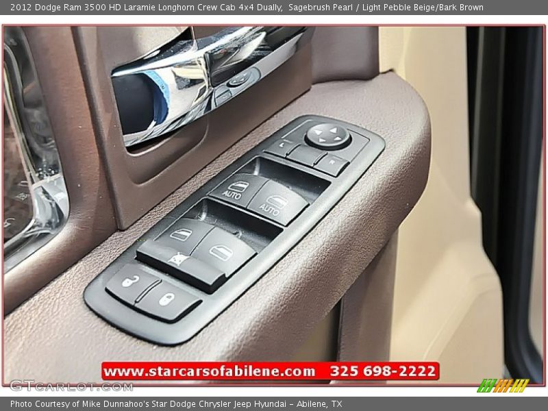 Sagebrush Pearl / Light Pebble Beige/Bark Brown 2012 Dodge Ram 3500 HD Laramie Longhorn Crew Cab 4x4 Dually