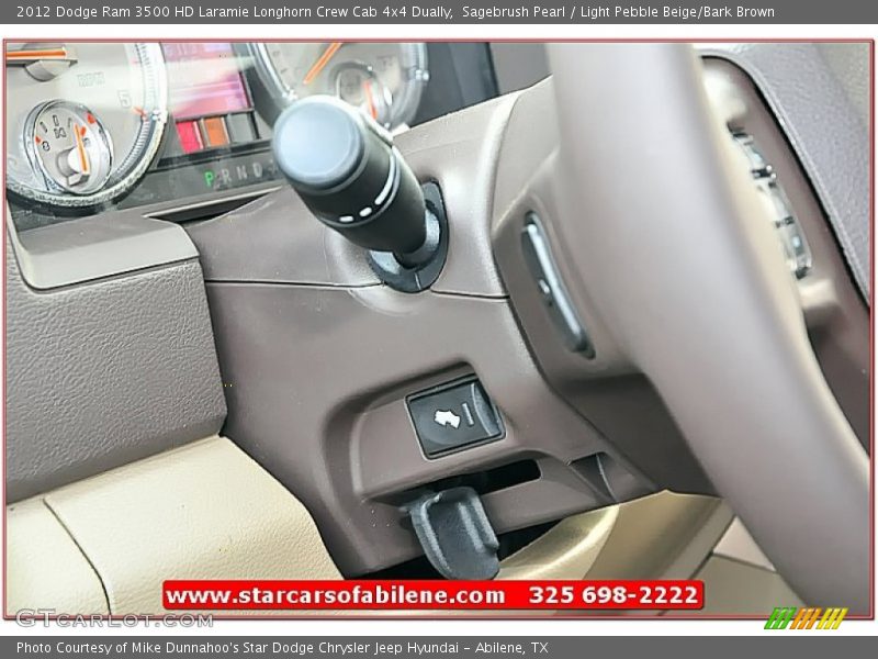 Sagebrush Pearl / Light Pebble Beige/Bark Brown 2012 Dodge Ram 3500 HD Laramie Longhorn Crew Cab 4x4 Dually