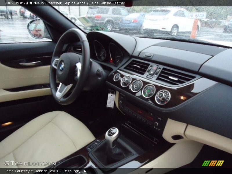 Alpine White / Beige Kansas Leather 2009 BMW Z4 sDrive35i Roadster