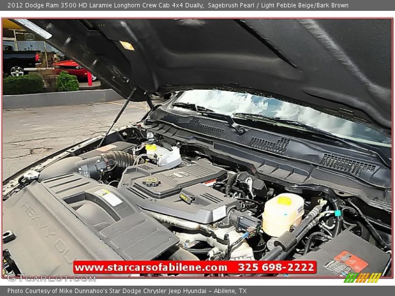 Sagebrush Pearl / Light Pebble Beige/Bark Brown 2012 Dodge Ram 3500 HD Laramie Longhorn Crew Cab 4x4 Dually