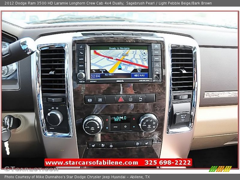 Sagebrush Pearl / Light Pebble Beige/Bark Brown 2012 Dodge Ram 3500 HD Laramie Longhorn Crew Cab 4x4 Dually