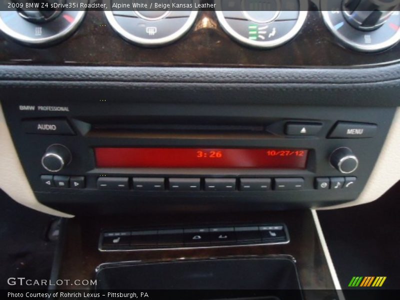Alpine White / Beige Kansas Leather 2009 BMW Z4 sDrive35i Roadster