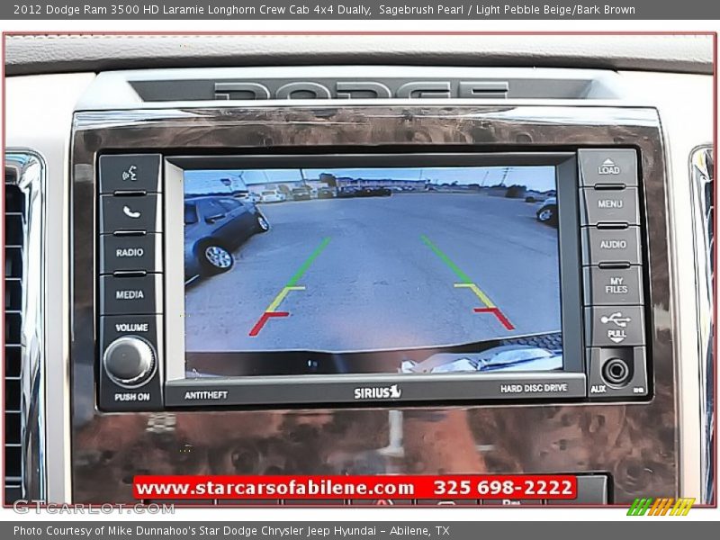 Sagebrush Pearl / Light Pebble Beige/Bark Brown 2012 Dodge Ram 3500 HD Laramie Longhorn Crew Cab 4x4 Dually