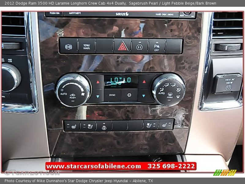 Sagebrush Pearl / Light Pebble Beige/Bark Brown 2012 Dodge Ram 3500 HD Laramie Longhorn Crew Cab 4x4 Dually