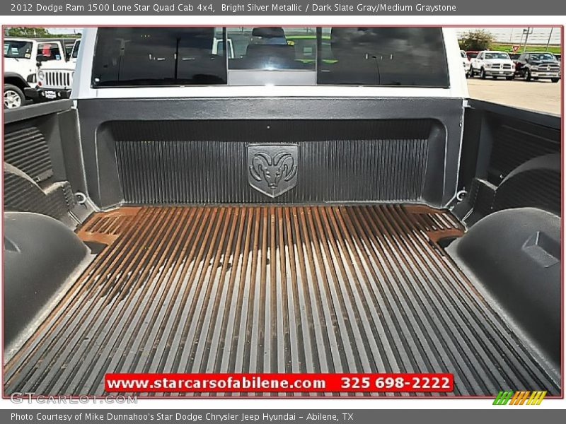 Bright Silver Metallic / Dark Slate Gray/Medium Graystone 2012 Dodge Ram 1500 Lone Star Quad Cab 4x4