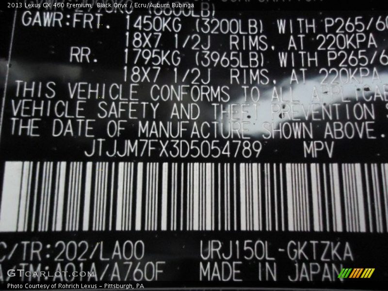 202 - 2013 Lexus GX 460 Premium