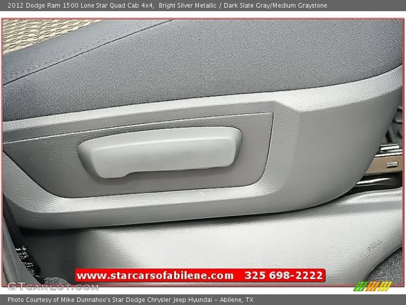Bright Silver Metallic / Dark Slate Gray/Medium Graystone 2012 Dodge Ram 1500 Lone Star Quad Cab 4x4