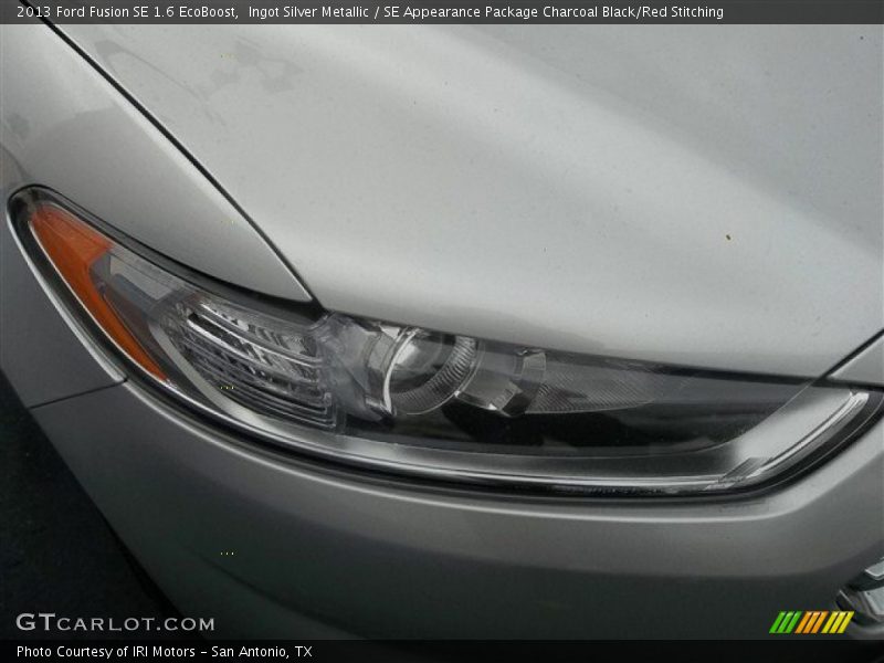 Ingot Silver Metallic / SE Appearance Package Charcoal Black/Red Stitching 2013 Ford Fusion SE 1.6 EcoBoost
