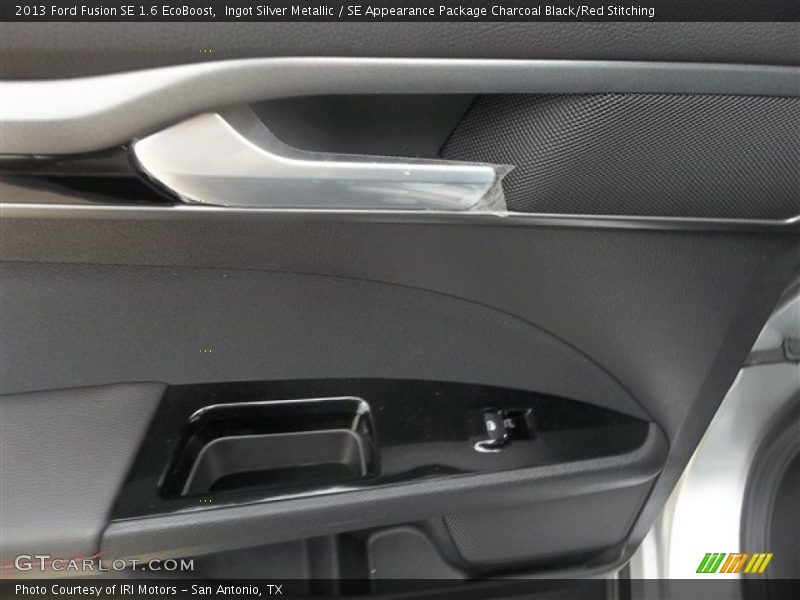 Ingot Silver Metallic / SE Appearance Package Charcoal Black/Red Stitching 2013 Ford Fusion SE 1.6 EcoBoost
