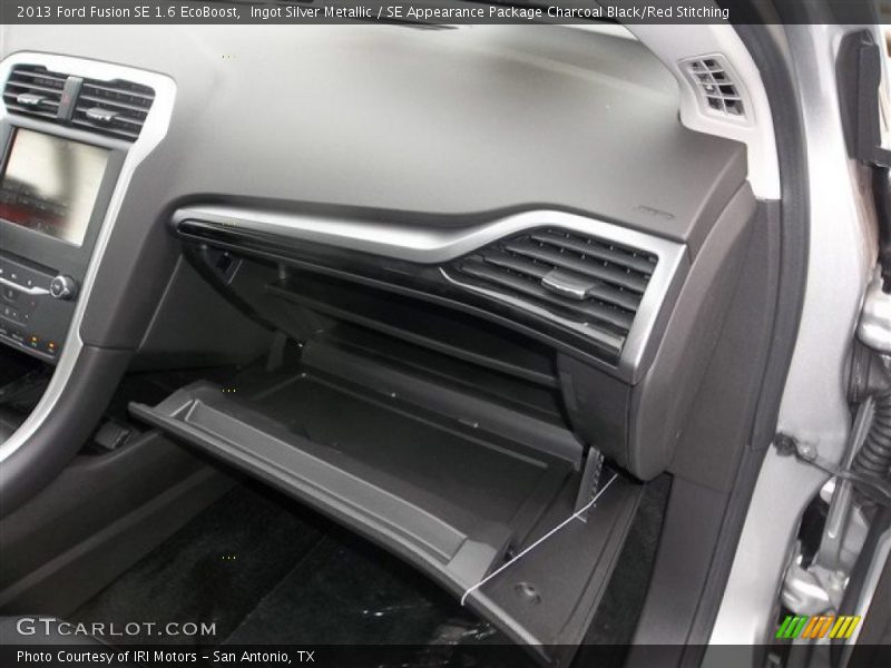 Ingot Silver Metallic / SE Appearance Package Charcoal Black/Red Stitching 2013 Ford Fusion SE 1.6 EcoBoost