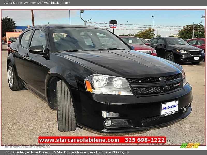 Black / Black 2013 Dodge Avenger SXT V6
