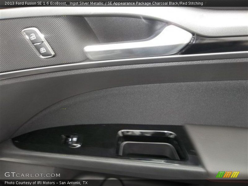 Ingot Silver Metallic / SE Appearance Package Charcoal Black/Red Stitching 2013 Ford Fusion SE 1.6 EcoBoost