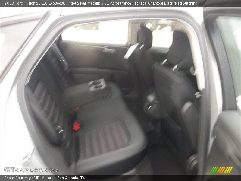 Ingot Silver Metallic / SE Appearance Package Charcoal Black/Red Stitching 2013 Ford Fusion SE 1.6 EcoBoost
