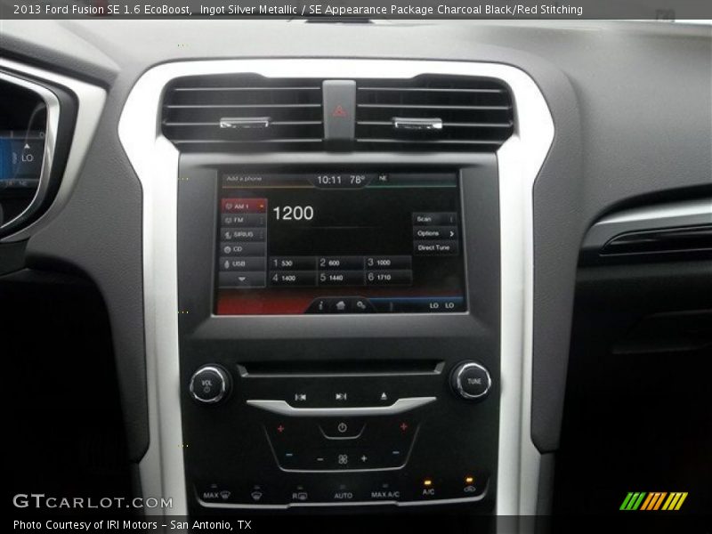 Ingot Silver Metallic / SE Appearance Package Charcoal Black/Red Stitching 2013 Ford Fusion SE 1.6 EcoBoost