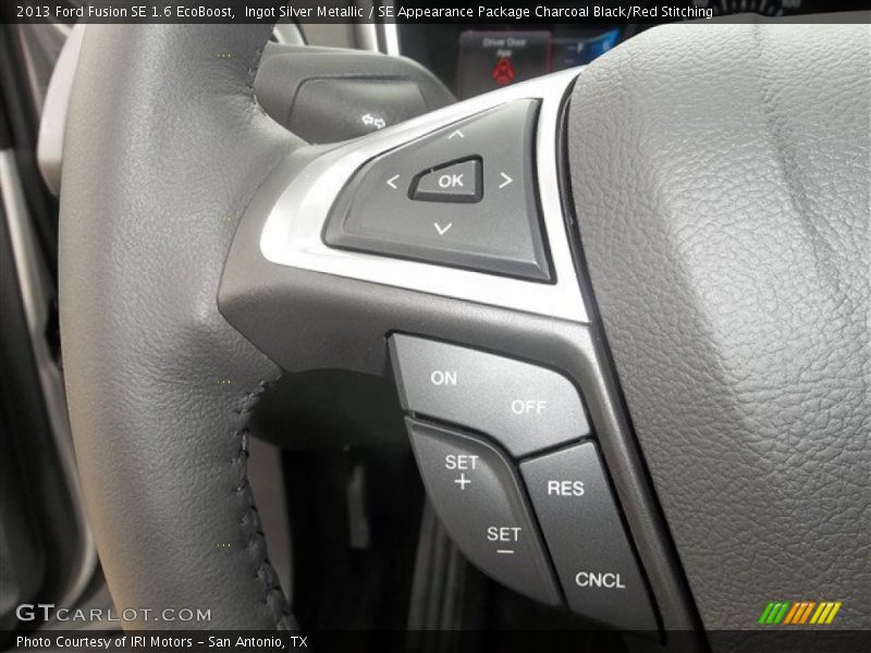 Ingot Silver Metallic / SE Appearance Package Charcoal Black/Red Stitching 2013 Ford Fusion SE 1.6 EcoBoost