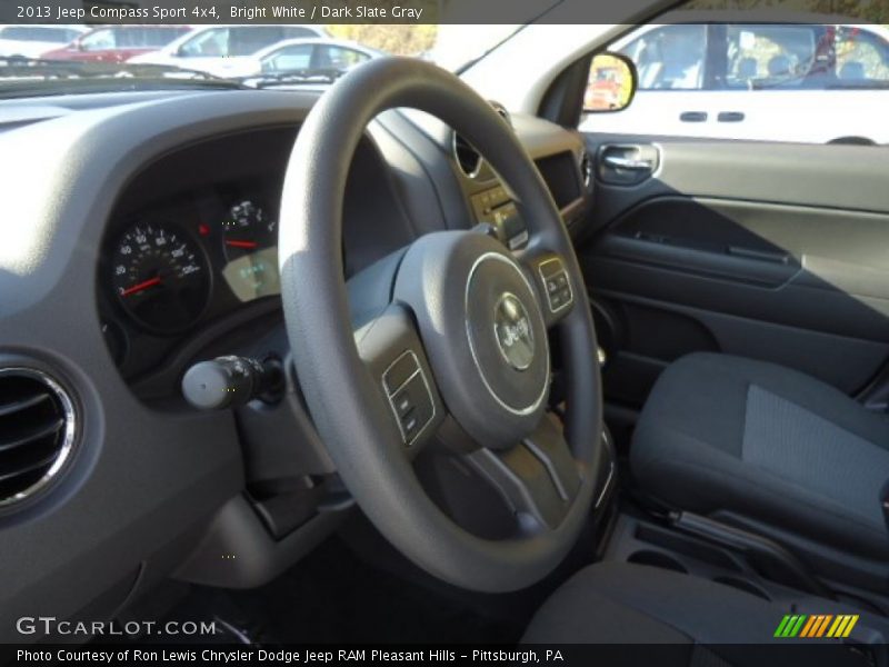 Bright White / Dark Slate Gray 2013 Jeep Compass Sport 4x4