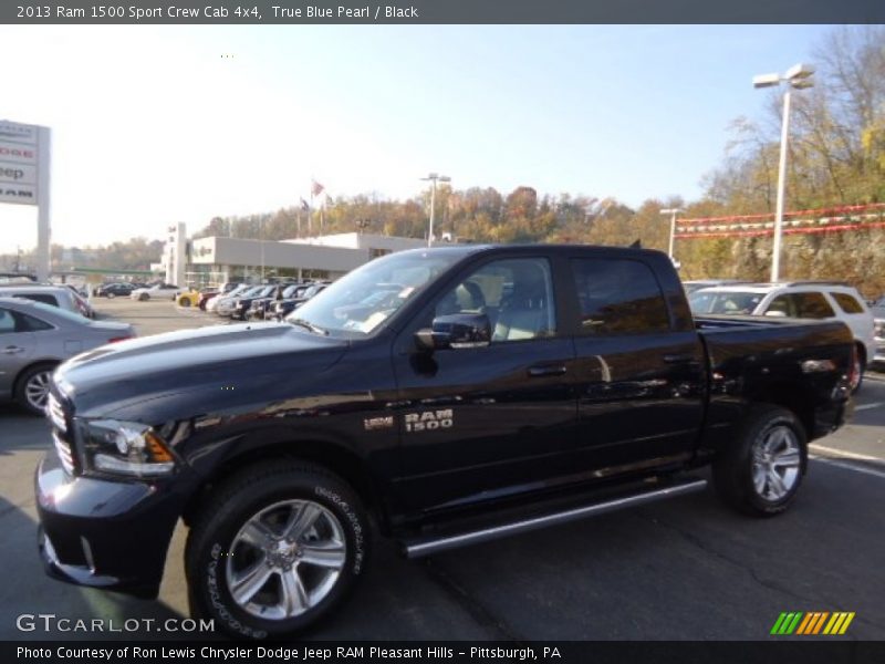 True Blue Pearl / Black 2013 Ram 1500 Sport Crew Cab 4x4