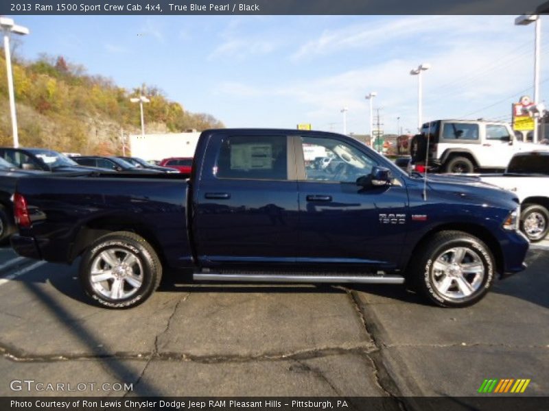 True Blue Pearl / Black 2013 Ram 1500 Sport Crew Cab 4x4