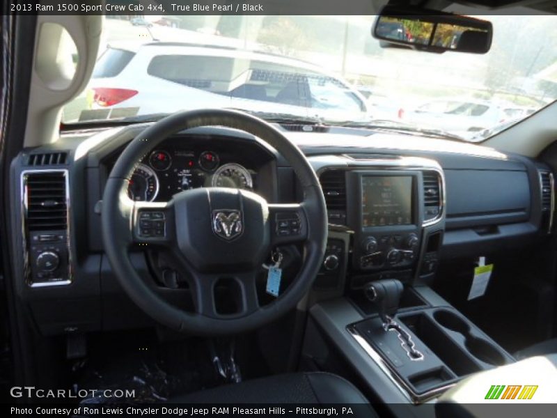 True Blue Pearl / Black 2013 Ram 1500 Sport Crew Cab 4x4