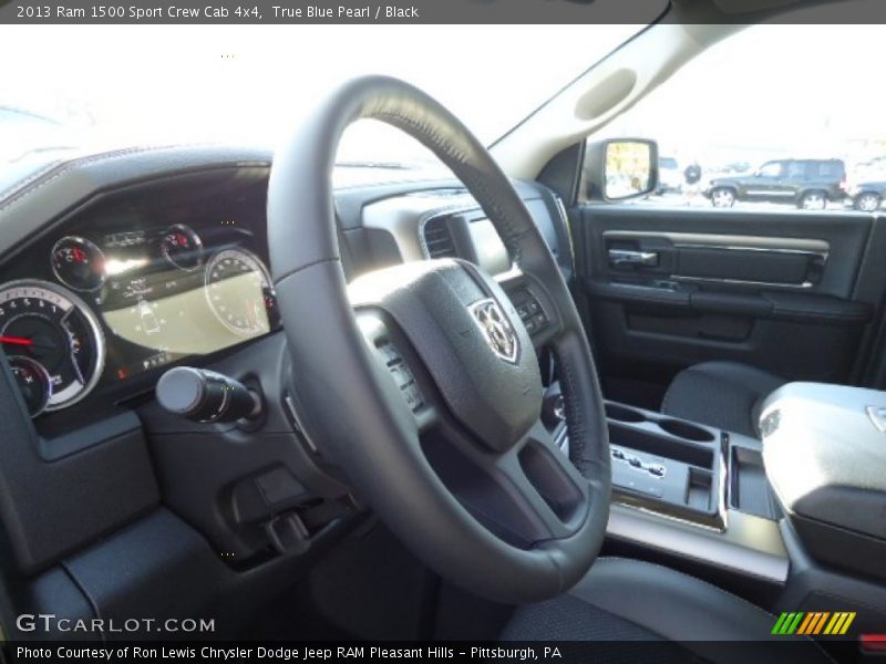 True Blue Pearl / Black 2013 Ram 1500 Sport Crew Cab 4x4