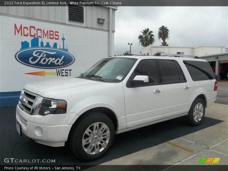White Platinum Tri-Coat / Stone 2013 Ford Expedition EL Limited 4x4