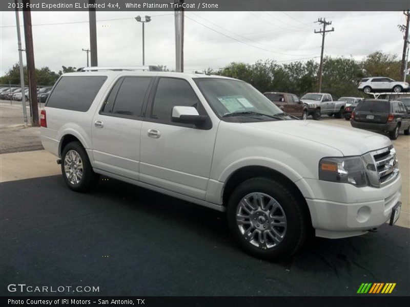 White Platinum Tri-Coat / Stone 2013 Ford Expedition EL Limited 4x4