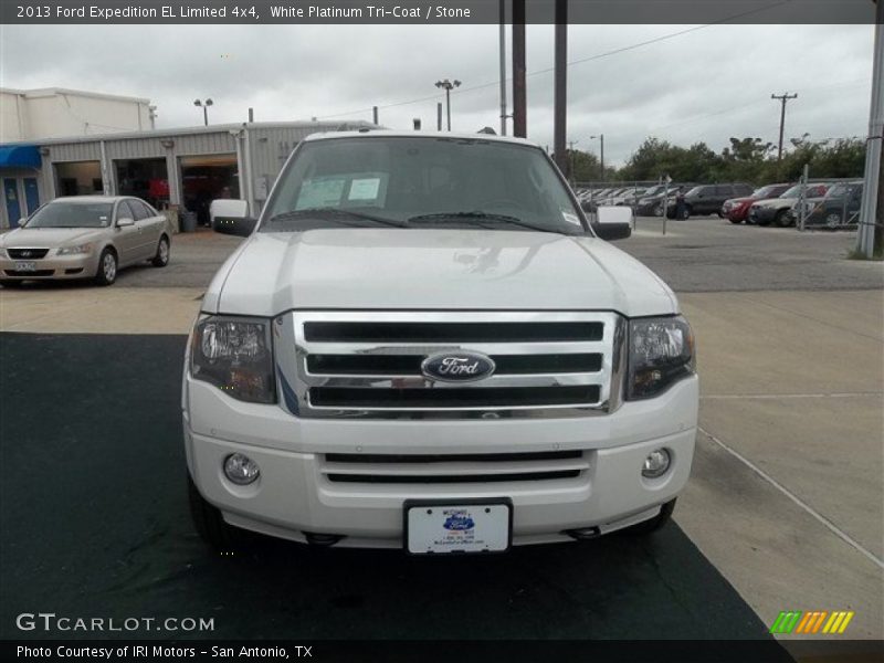 White Platinum Tri-Coat / Stone 2013 Ford Expedition EL Limited 4x4