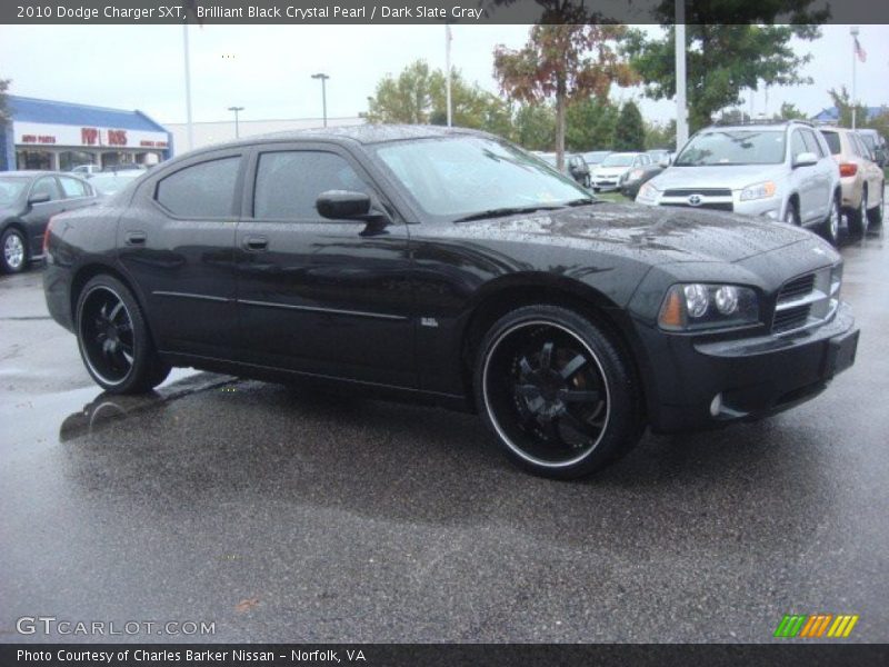 Brilliant Black Crystal Pearl / Dark Slate Gray 2010 Dodge Charger SXT