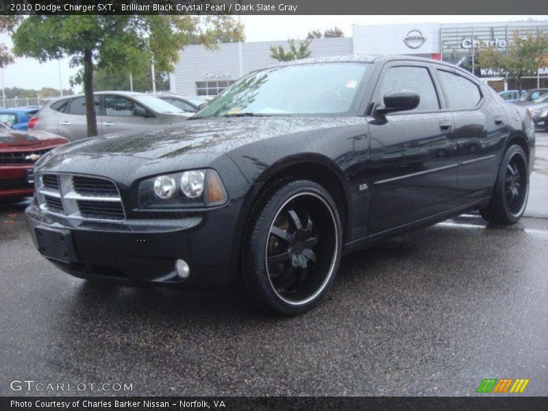 Brilliant Black Crystal Pearl / Dark Slate Gray 2010 Dodge Charger SXT