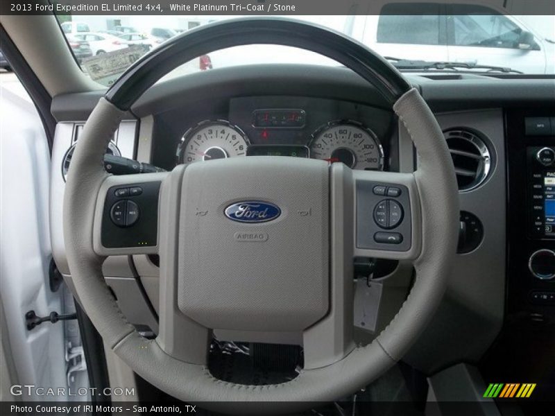 White Platinum Tri-Coat / Stone 2013 Ford Expedition EL Limited 4x4