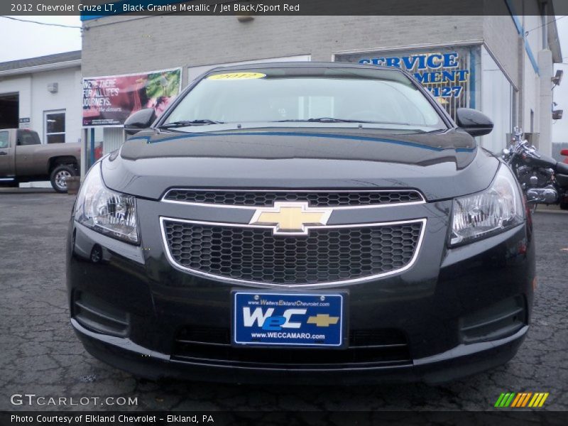 Black Granite Metallic / Jet Black/Sport Red 2012 Chevrolet Cruze LT