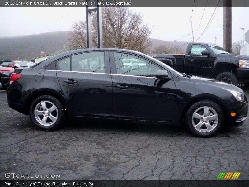 Black Granite Metallic / Jet Black/Sport Red 2012 Chevrolet Cruze LT