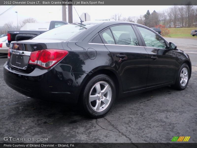 Black Granite Metallic / Jet Black/Sport Red 2012 Chevrolet Cruze LT