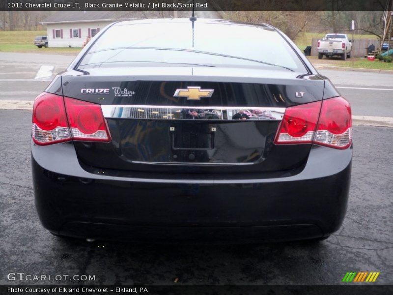 Black Granite Metallic / Jet Black/Sport Red 2012 Chevrolet Cruze LT