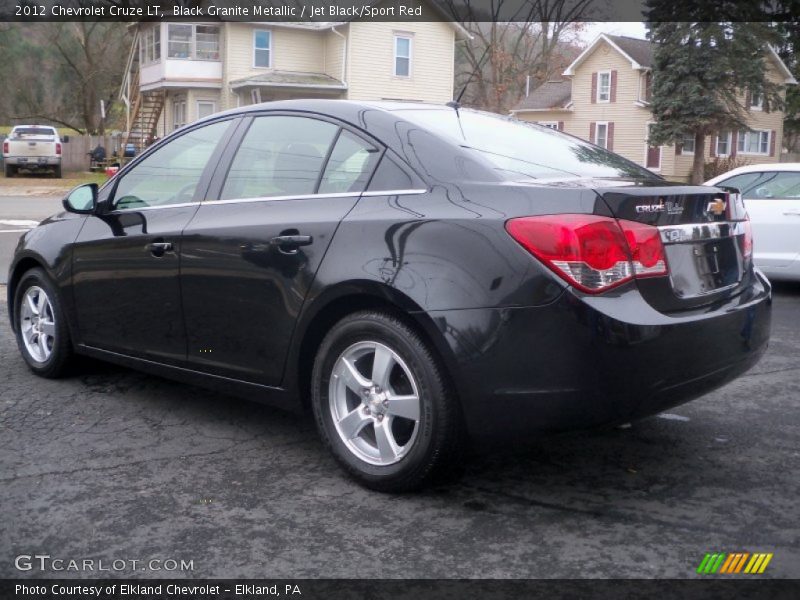 Black Granite Metallic / Jet Black/Sport Red 2012 Chevrolet Cruze LT