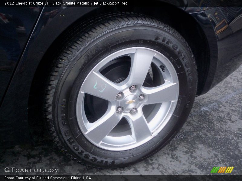Black Granite Metallic / Jet Black/Sport Red 2012 Chevrolet Cruze LT