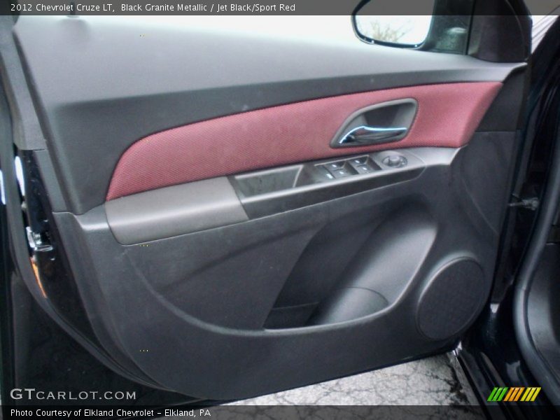 Black Granite Metallic / Jet Black/Sport Red 2012 Chevrolet Cruze LT