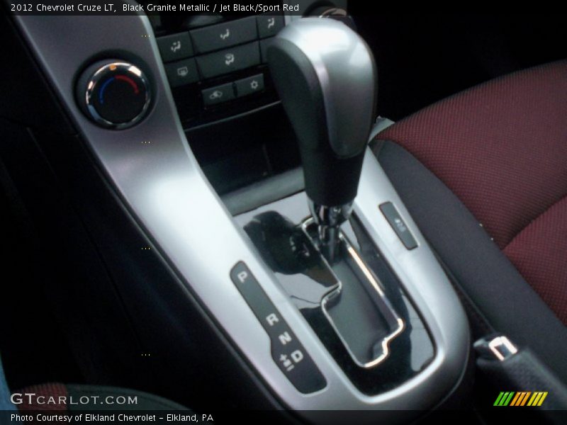 Black Granite Metallic / Jet Black/Sport Red 2012 Chevrolet Cruze LT