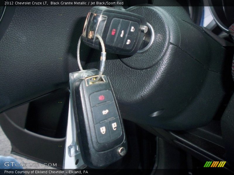 Black Granite Metallic / Jet Black/Sport Red 2012 Chevrolet Cruze LT