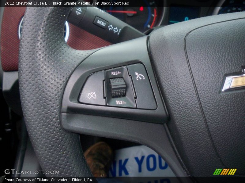 Black Granite Metallic / Jet Black/Sport Red 2012 Chevrolet Cruze LT