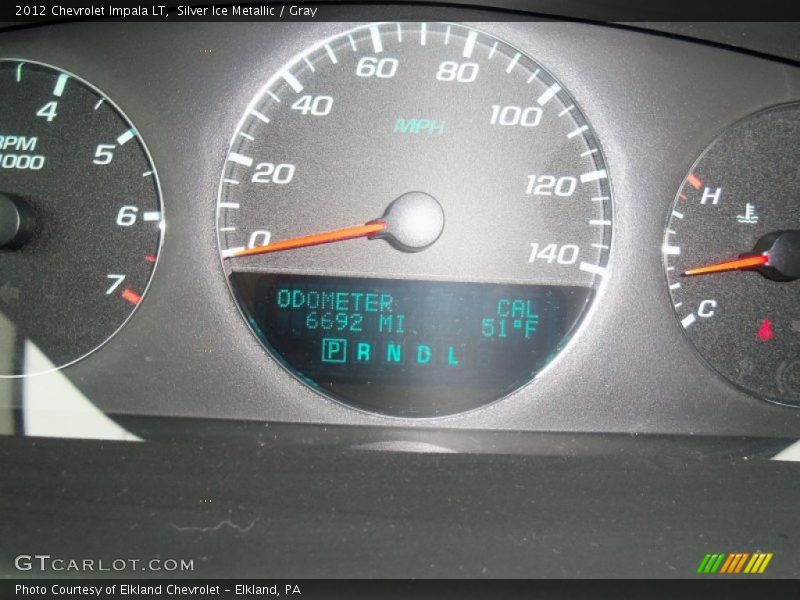 Silver Ice Metallic / Gray 2012 Chevrolet Impala LT