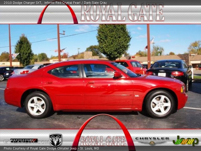 Inferno Red Crystal Pearl / Dark Slate Gray 2010 Dodge Charger SXT