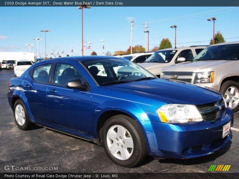 Deep Water Blue Pearl / Dark Slate Gray 2009 Dodge Avenger SXT