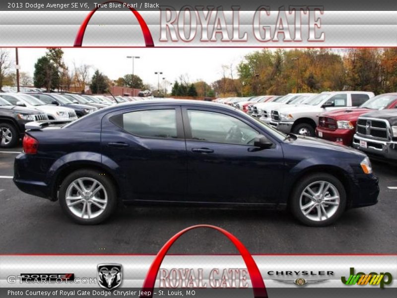 True Blue Pearl / Black 2013 Dodge Avenger SE V6