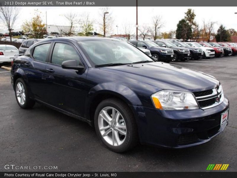 True Blue Pearl / Black 2013 Dodge Avenger SE V6