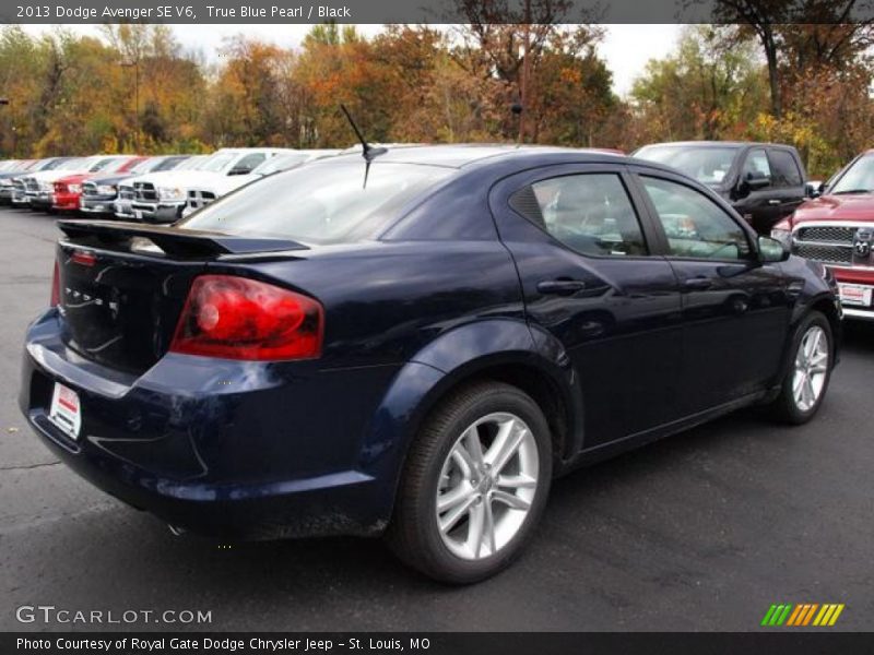 True Blue Pearl / Black 2013 Dodge Avenger SE V6