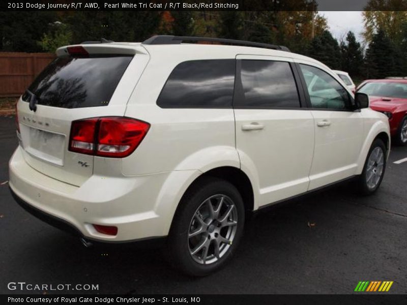 Pearl White Tri Coat / R/T Black/Red Stitching 2013 Dodge Journey R/T AWD